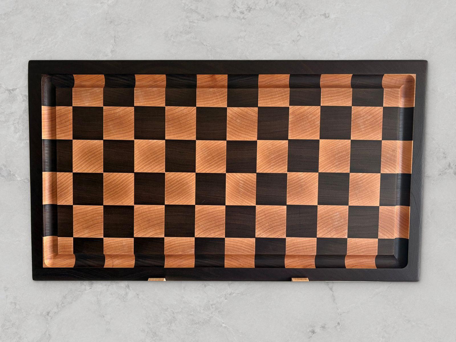 Maple and Peruvian Walnut checkered endgrain
