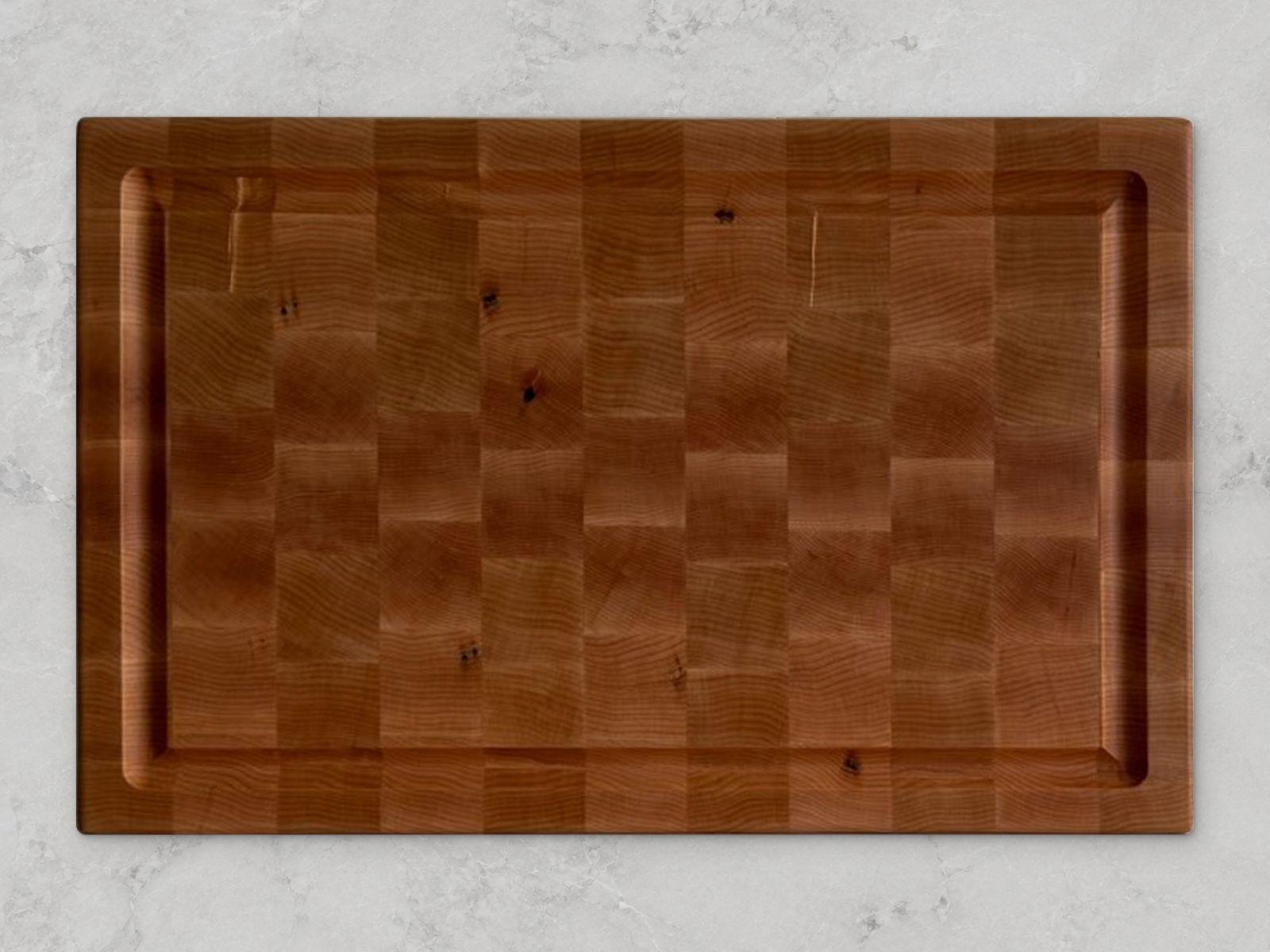 End-grain maple with juice groove